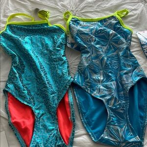 Kids Swim One Piece - Blue and Green